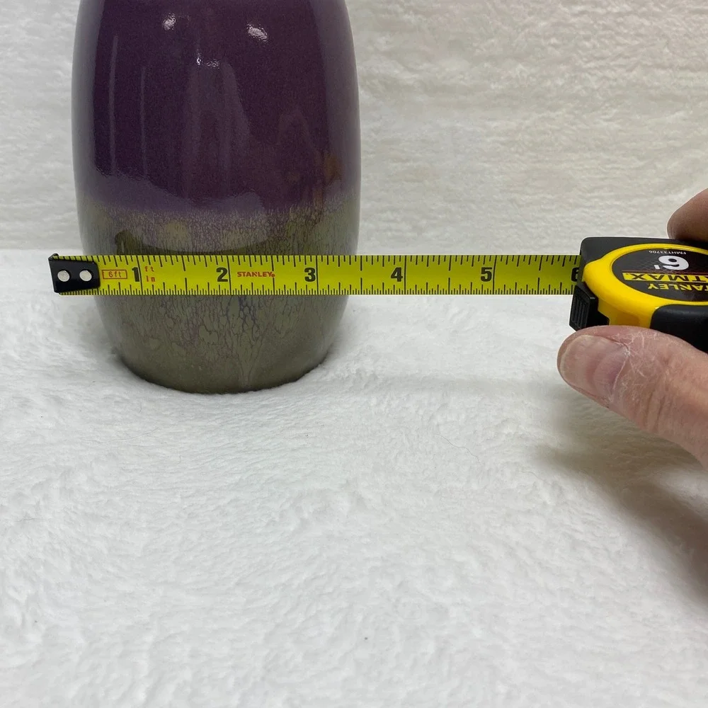 Purple Green Ceramic Vase Art Pottery Decorative Home Decor‎ Flower Vase